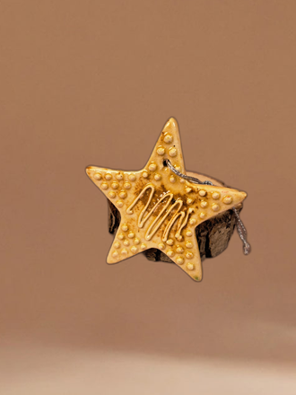 Dokulu Yıldız Ağaç Süsü Sarı 2 No