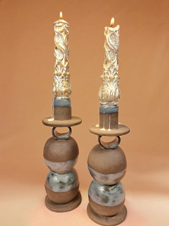 Stoneware İkili Şamdan